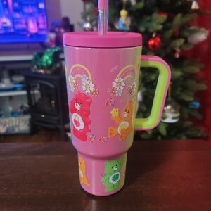 Pink Care Bears Tumbler with Straw